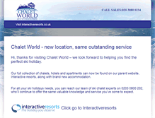 Tablet Screenshot of chaletworld.co.uk